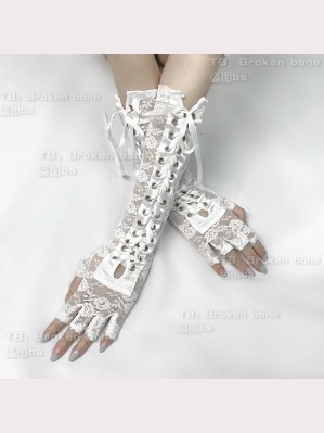 Lace Gothic Style Gloves by Broken Bone (BBE03)